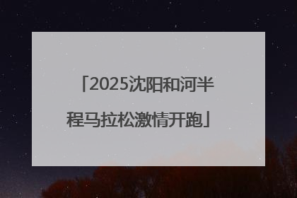 2025沈阳和河半程马拉松激情开跑